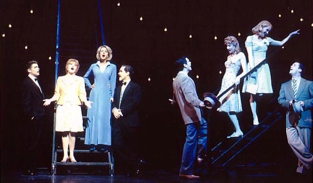 Treat Williams, Lauren Ward, Judith Ivey, Blythe Danner, Gregory Harrison, Joey Sorge, Erin Dilly and Richard Roland in 'Follies' at the Belasco The